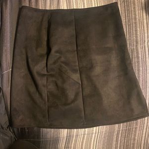 Black suede skirt